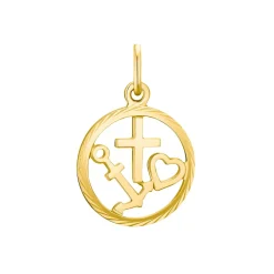 amor Motief Tag Voor Dames, Goud 375 | Geloof/Liefde/Hoop