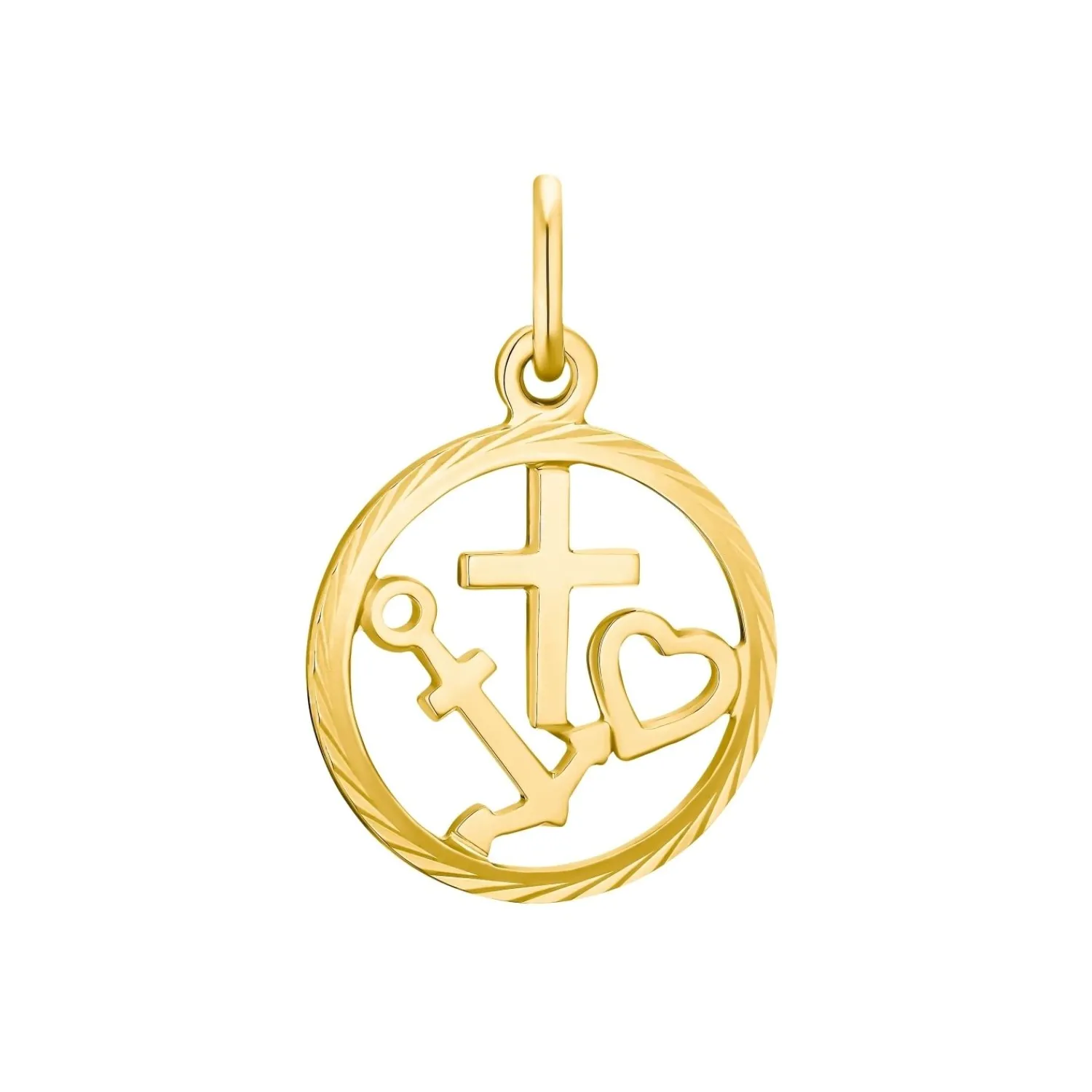 amor Motief Tag Voor Dames, Goud 375 | Geloof/Liefde/Hoop
