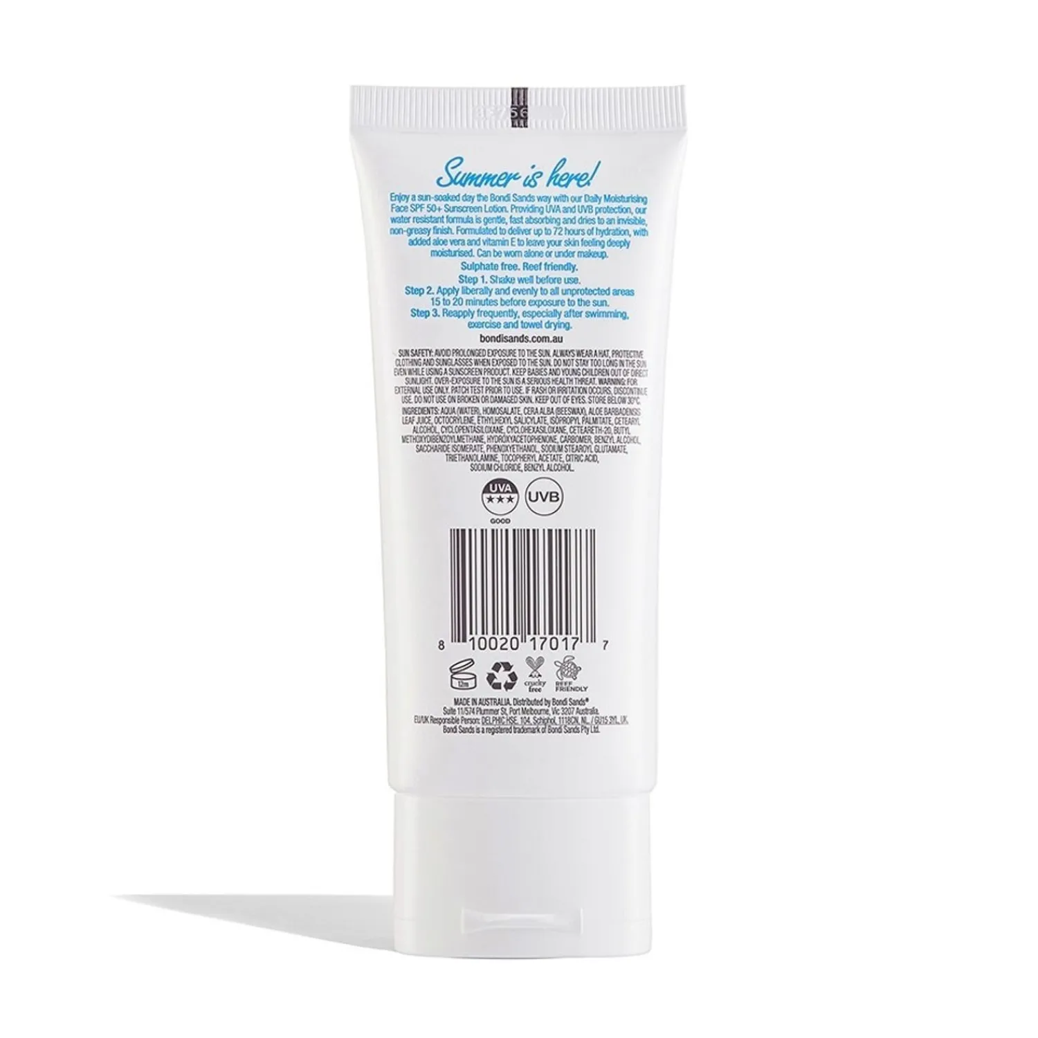 Bondi Sands Gezichtslotion Geurvrij Spf50+