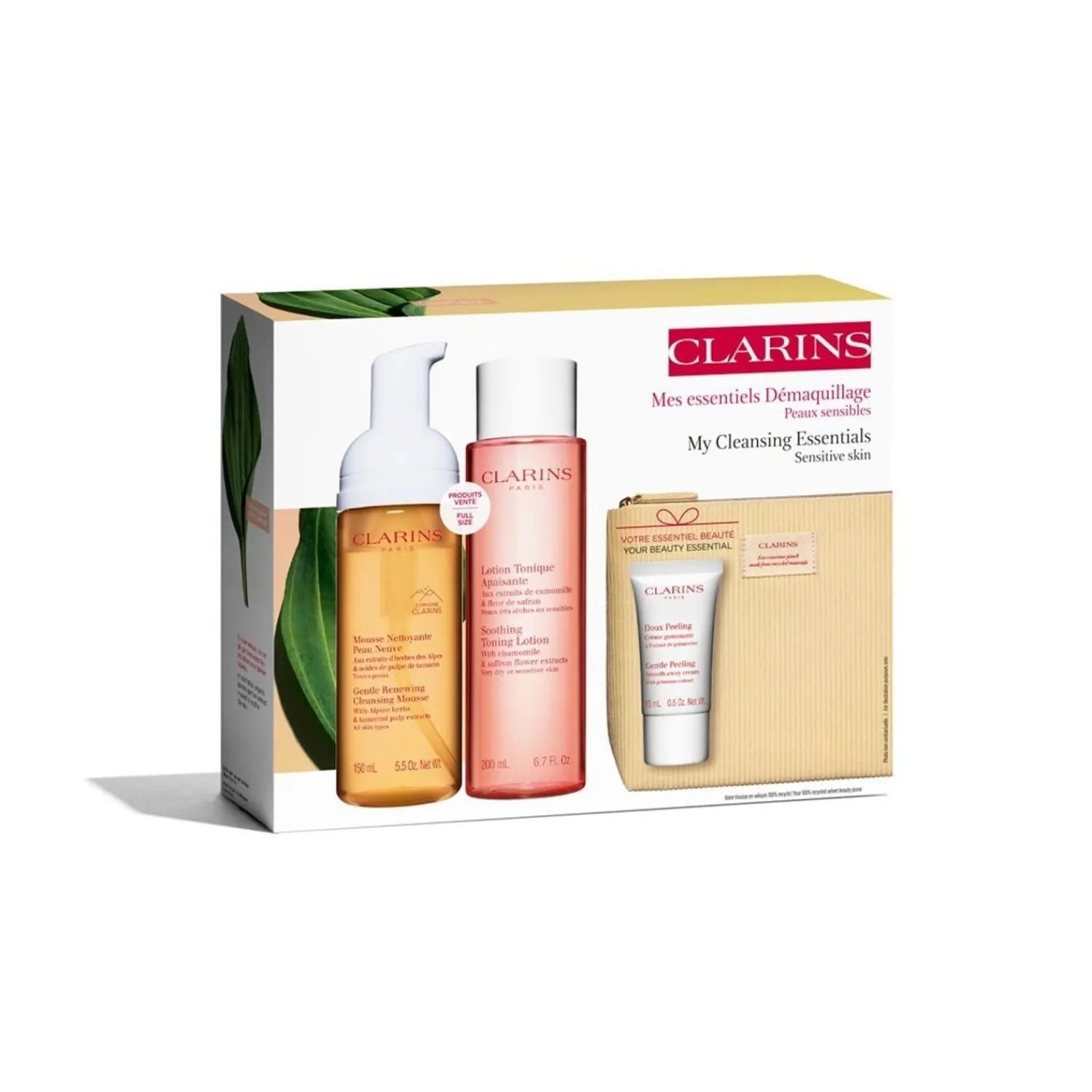 Clarins Cleansing Essentials Sensitive Skin Set