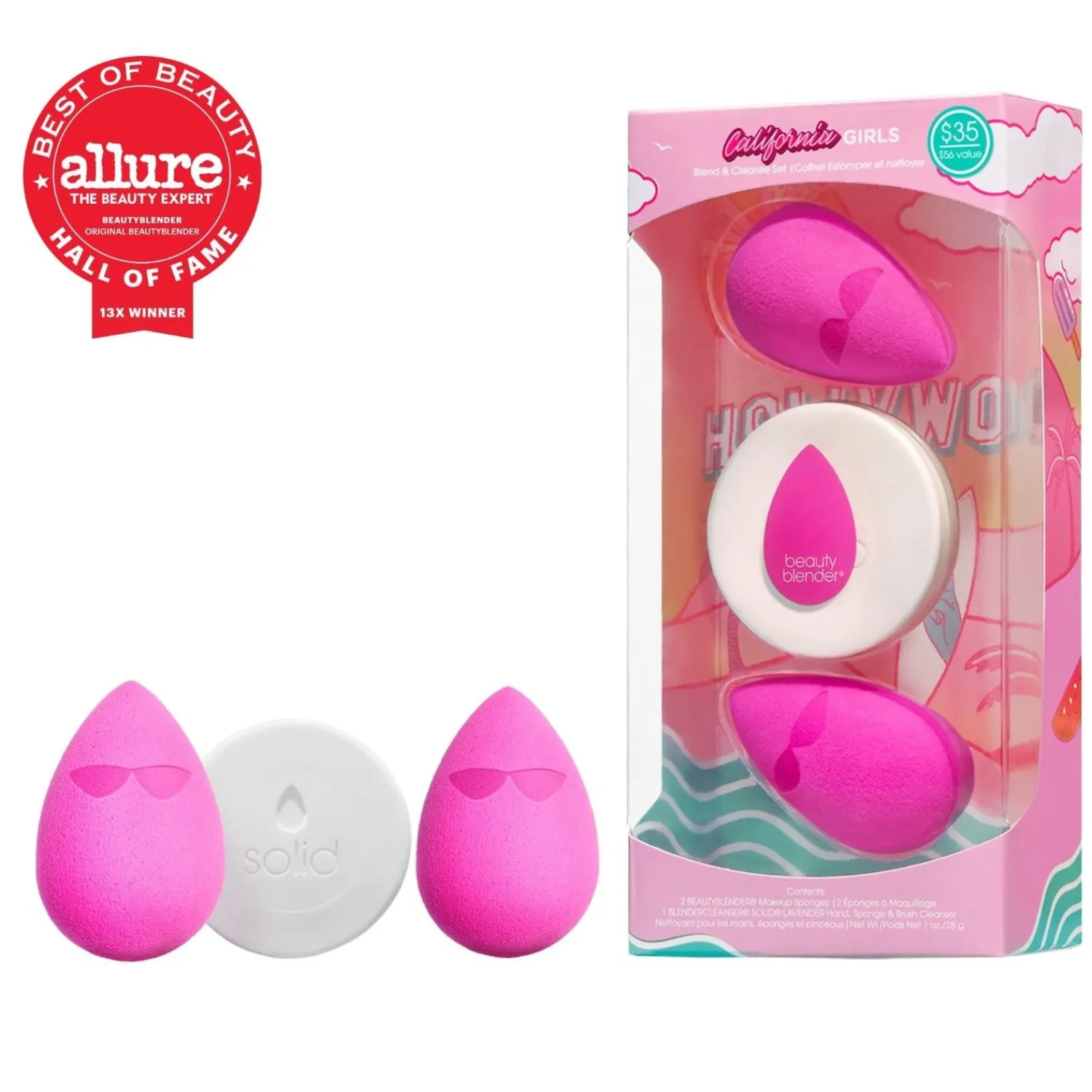 The original beautyblender De Originele Beautyblender California Girls Blend & Cleanse-Set