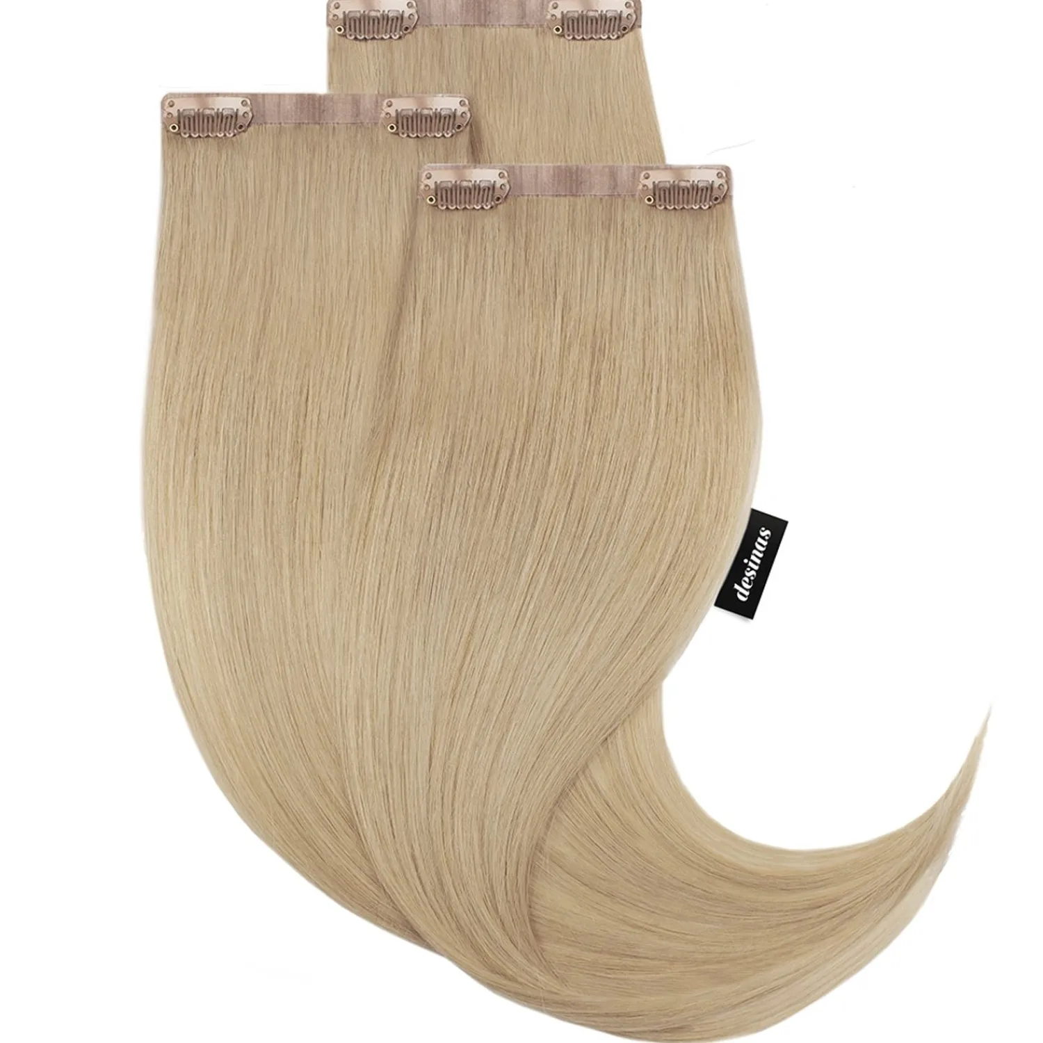 Desinas Naadloze Extensions Donkerblond