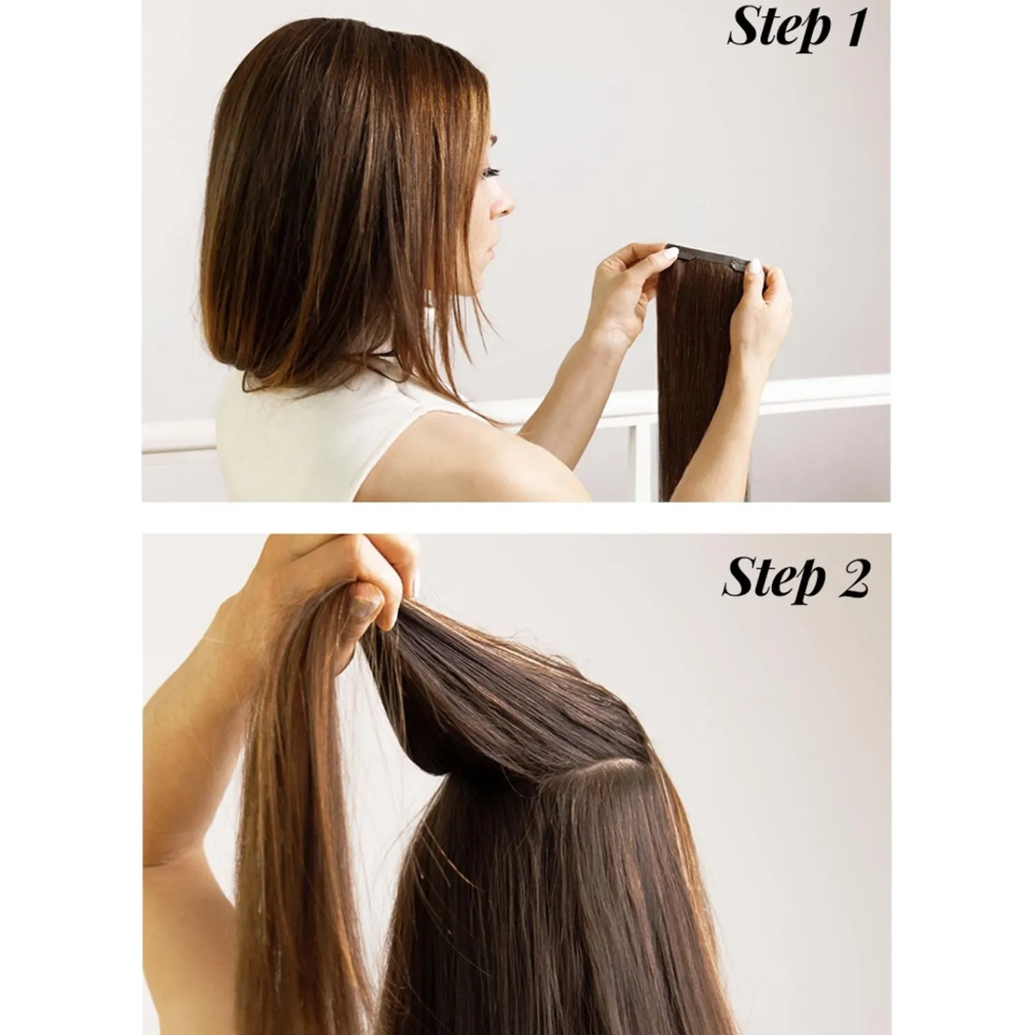 Desinas Naadloze Extensions Donkerblond
