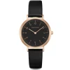 EASTSIDE Quartz Horloge Rosehill In Rosegoud Echt Leer In Zwart