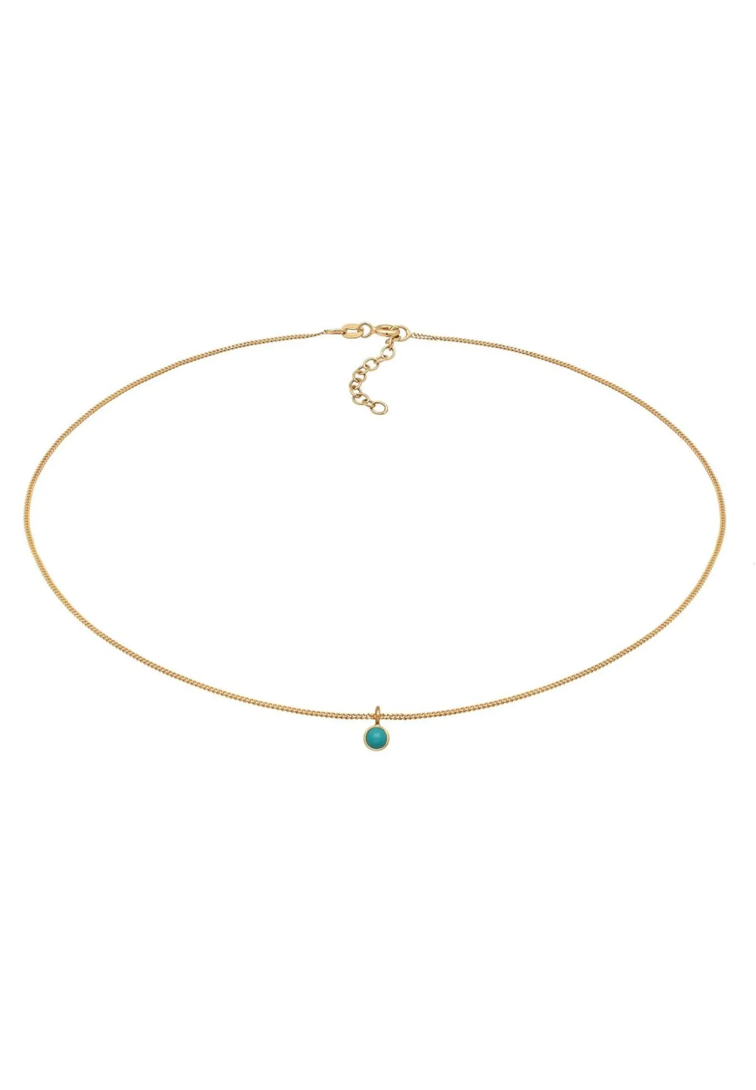 Elli Dames Choker Eenzaam Met Howliet Turkoois In 925 Sterling Zilver Verguld