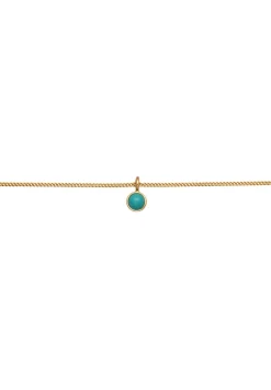 Elli Dames Choker Eenzaam Met Howliet Turkoois In 925 Sterling Zilver Verguld