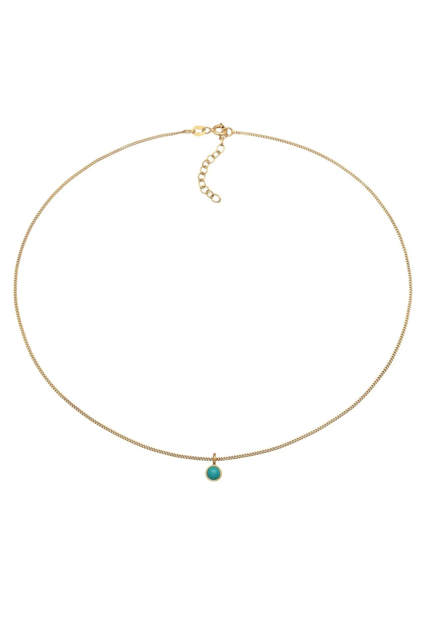 Elli Dames Choker Eenzaam Met Howliet Turkoois In 925 Sterling Zilver Verguld