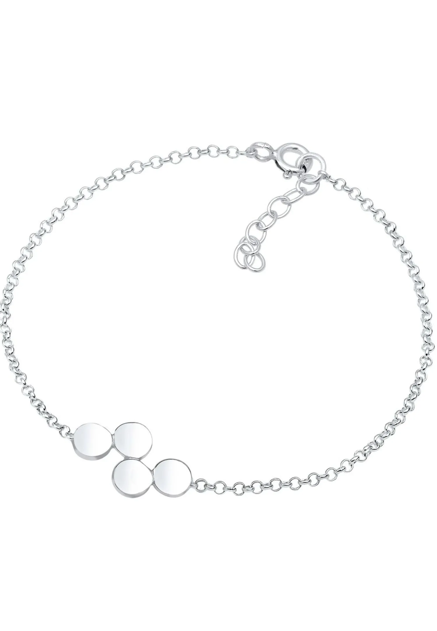 Elli Dames Cirkel Geo Platelets In 925 Sterling Zilver Rose Gold Plated