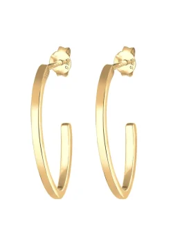 Elli Dames Creolen Ovaal Open Geo Basis In 925 Sterling Zilver