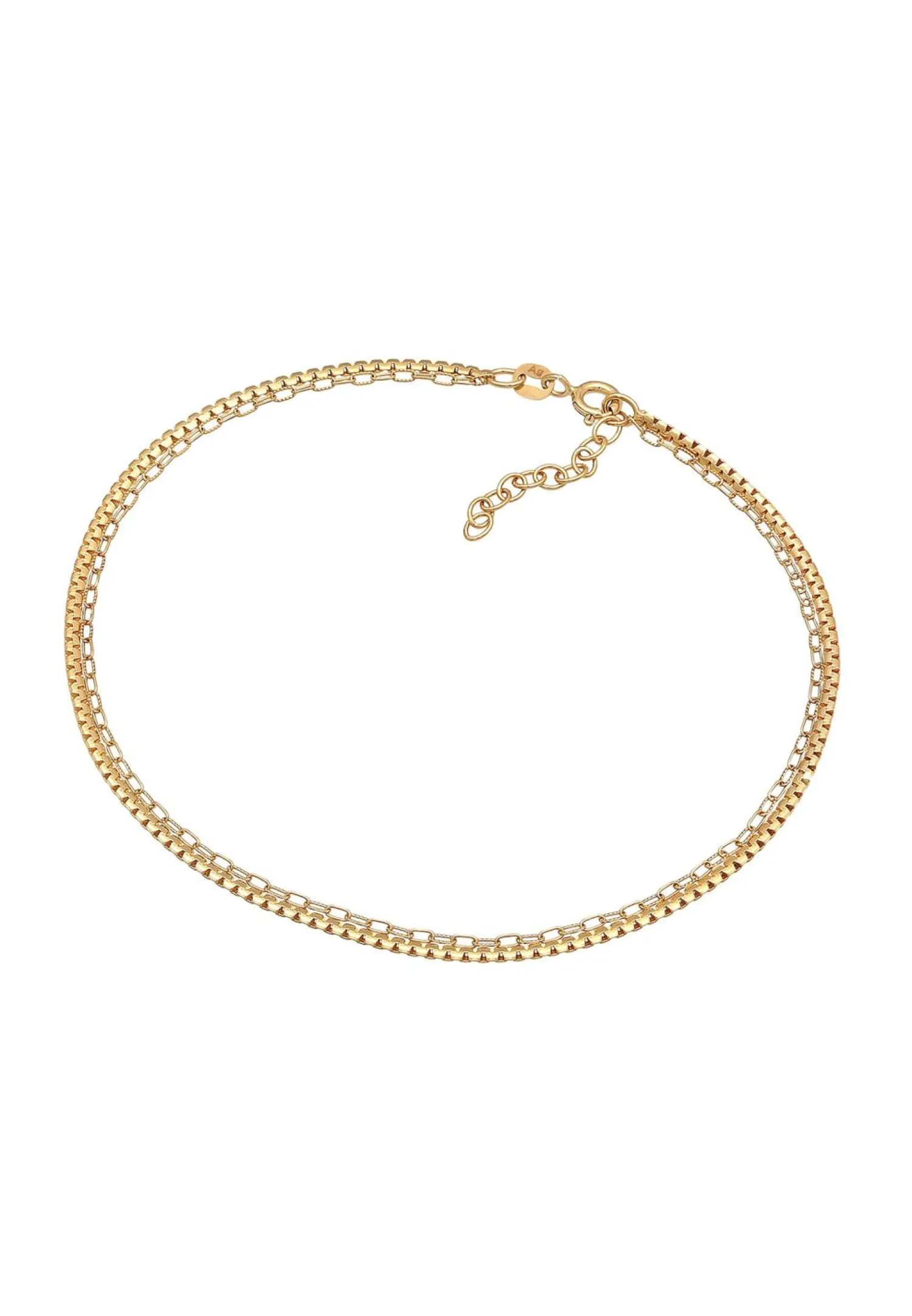 Elli Dames Enkelband Basis Schakel Trend In 925 Sterling Zilver