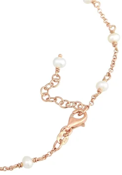 Elli Dames Enkelbandje Elegant Met Zoetwaterparels In 925 Sterling Zilver