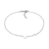 Elli Dames Enkelbandje Halve Maan Astro Met Maansteen In 925 Sterling Zilver