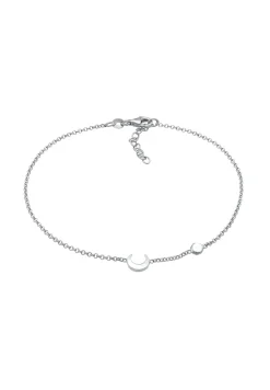 Elli Dames Enkelbandje Halve Maan Astro Met Maansteen In 925 Sterling Zilver