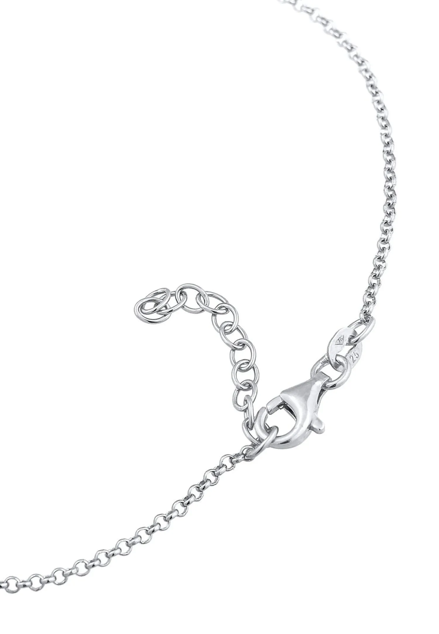 Elli Dames Enkelbandje Halve Maan Astro Met Maansteen In 925 Sterling Zilver