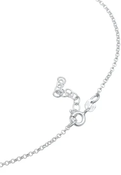 Elli Dames Enkelbandje Hanger Bloem Eenvoudig Met Kristallen In 925 Sterling Zilver