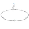 Elli Dames Enkelbandje Klassiek Met Kristallen In 925 Sterling Zilver
