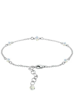 Elli Dames Enkelbandje Klassiek Met Kristallen In 925 Sterling Zilver
