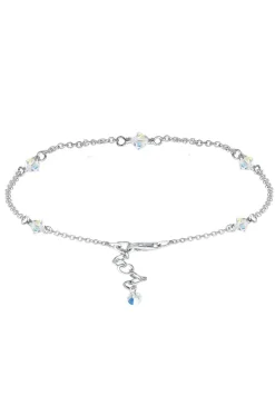 Elli Dames Enkelbandje Klassiek Met Kristallen In 925 Sterling Zilver