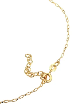 Elli Dames Enkelbandje Plaatje Schakel In 925 Sterling Zilver Verguld