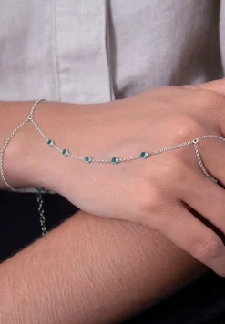 Elli Dames Handketting Accessoire Fonkelend Met Kristallen In 925 Sterling Zilver Verguld
