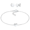 Elli Dames Hart Hanger Stud Oorbellen Basis In 925 Sterling Zilver