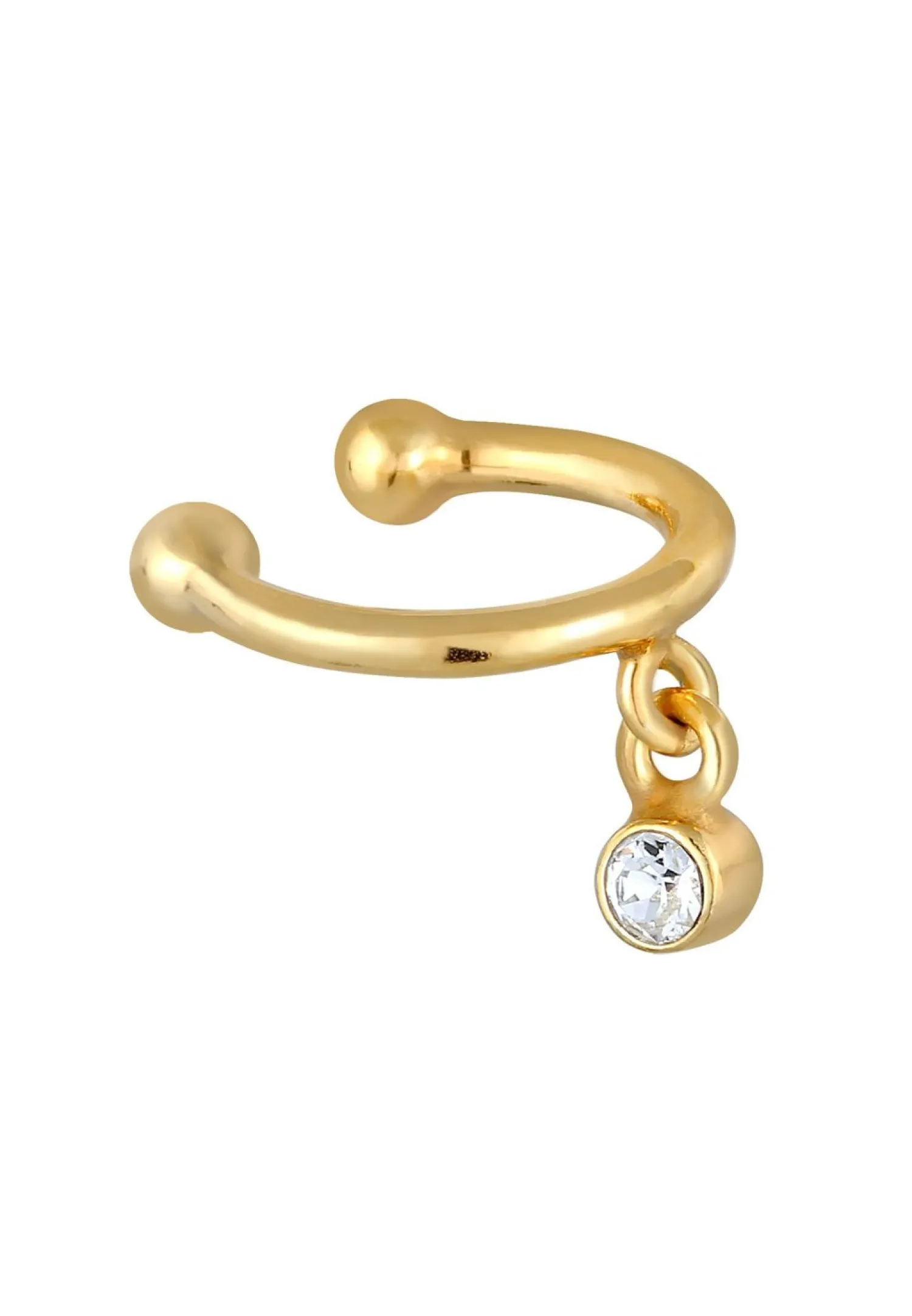 Elli Dames Oorklem Bal Elegant Met Kristal In 925 Sterling Zilver