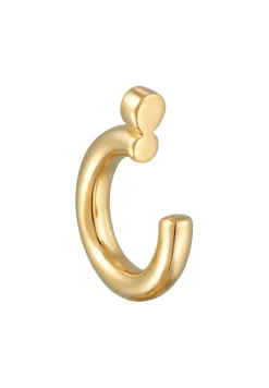 Elli Dames Oorklem Eenzaam Basis Met Kristal In 925 Sterling Zilver Verguld