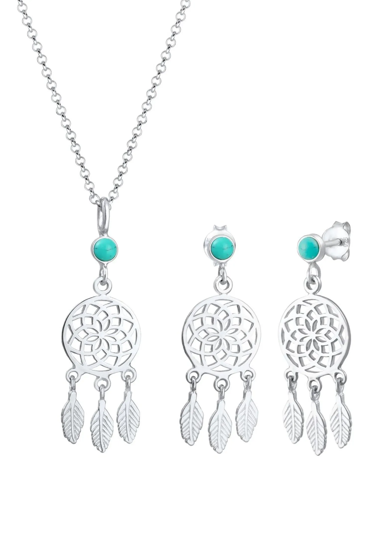 Elli Dames Set Dromenvanger Boho Met Howliet In 925 Sterling Zilver