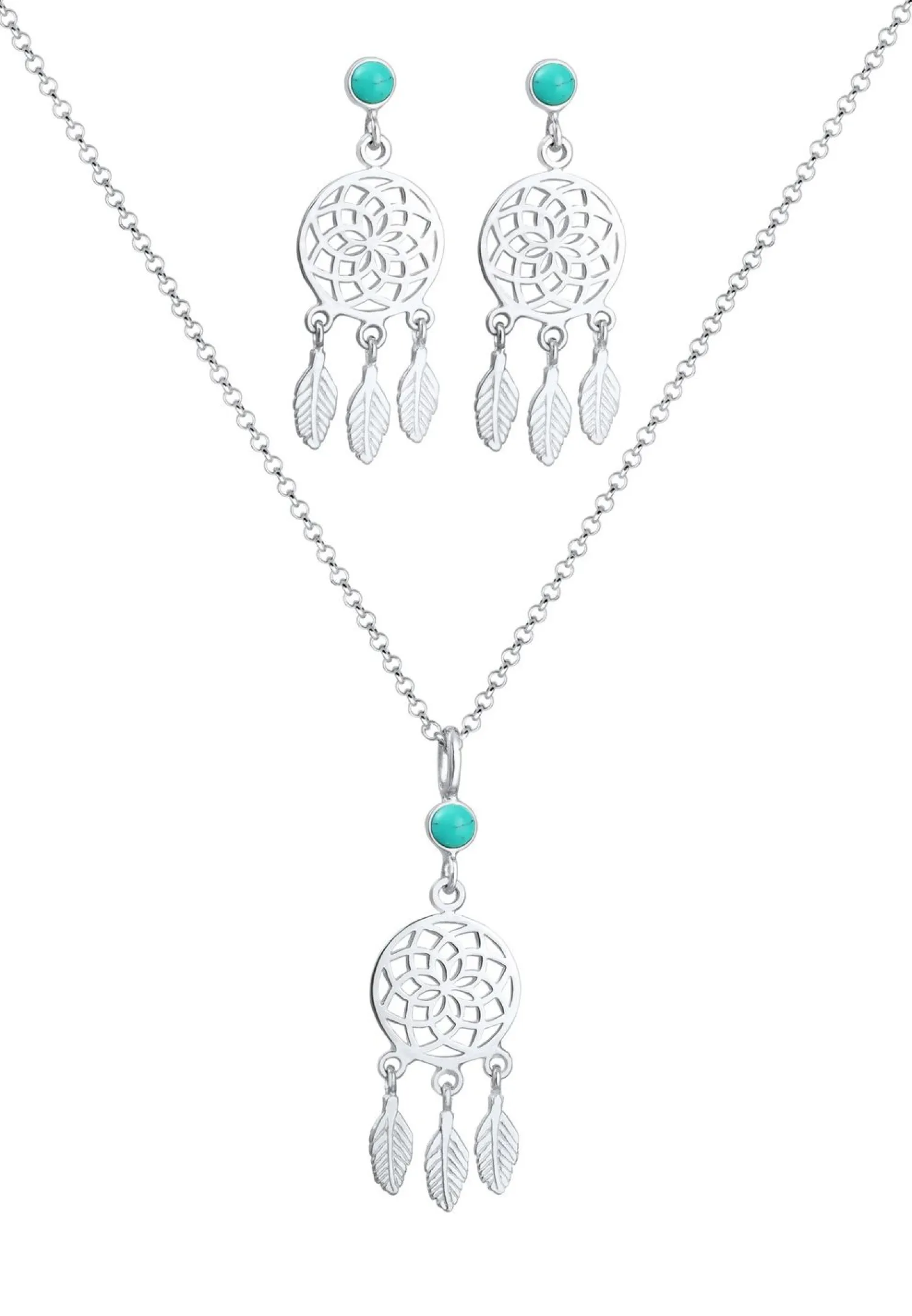 Elli Dames Set Dromenvanger Boho Met Howliet In 925 Sterling Zilver