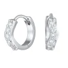Elli DIAMONDS Dames Creools Basis Met Lab-Gekweekte Diamanten (0,07 Ct) In 925 Sterling Zilver