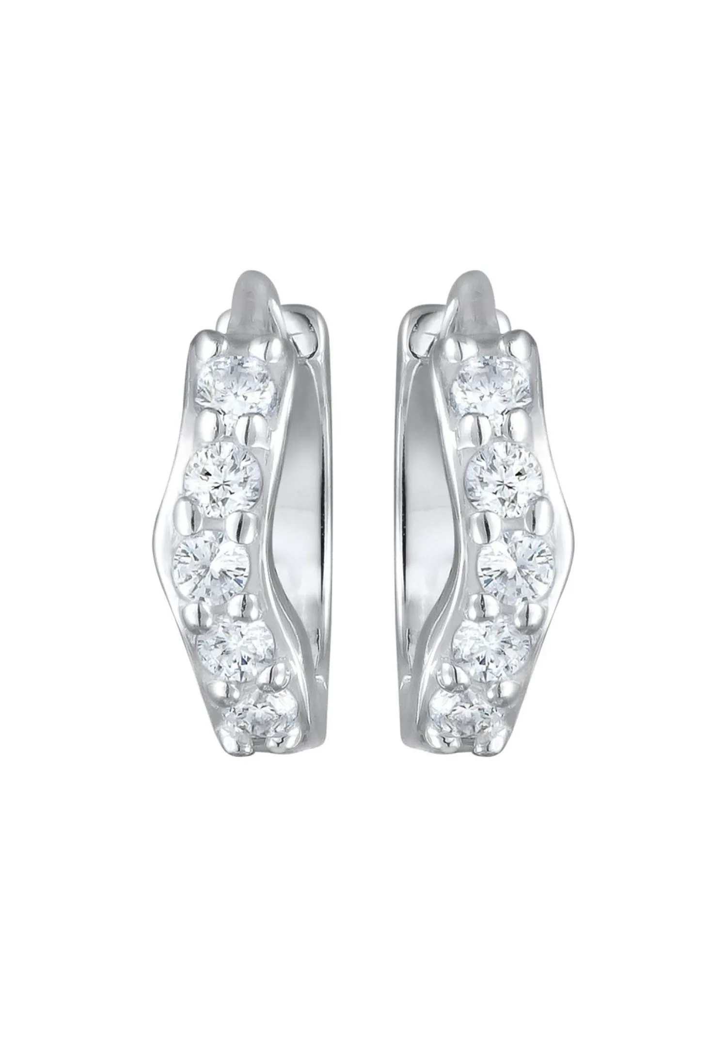 Elli DIAMONDS Dames Creools Basis Met Lab-Gekweekte Diamanten (0,07 Ct) In 925 Sterling Zilver