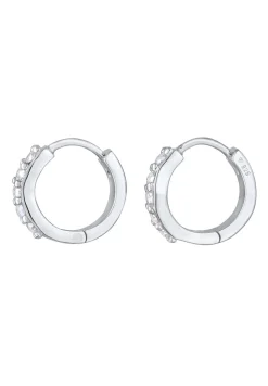 Elli DIAMONDS Dames Creools Basis Met Lab-Gekweekte Diamanten (0,07 Ct) In 925 Sterling Zilver