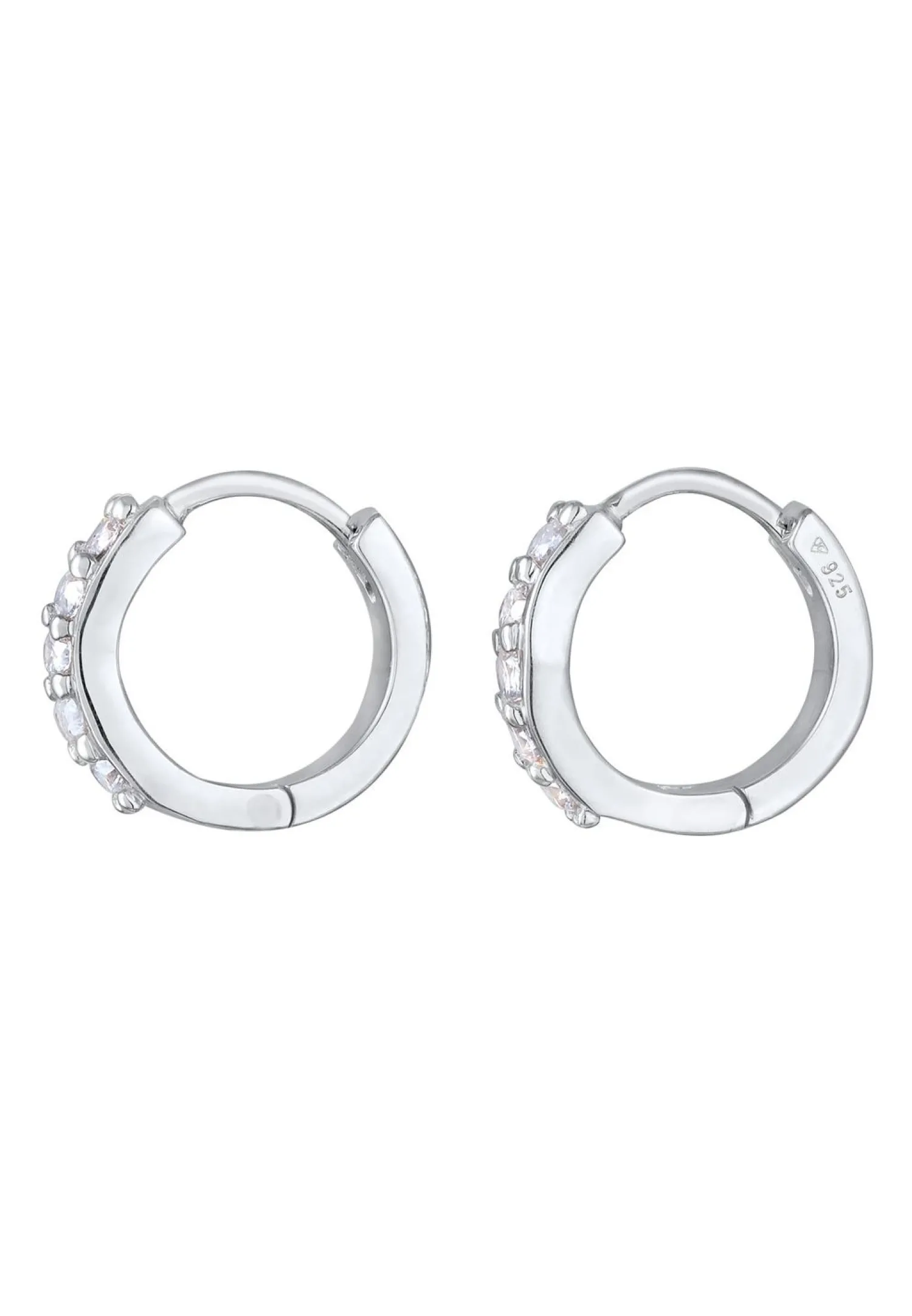 Elli DIAMONDS Dames Creools Basis Met Lab-Gekweekte Diamanten (0,07 Ct) In 925 Sterling Zilver
