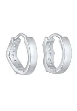 Elli DIAMONDS Dames Creools Basis Met Lab-Gekweekte Diamanten (0,07 Ct) In 925 Sterling Zilver