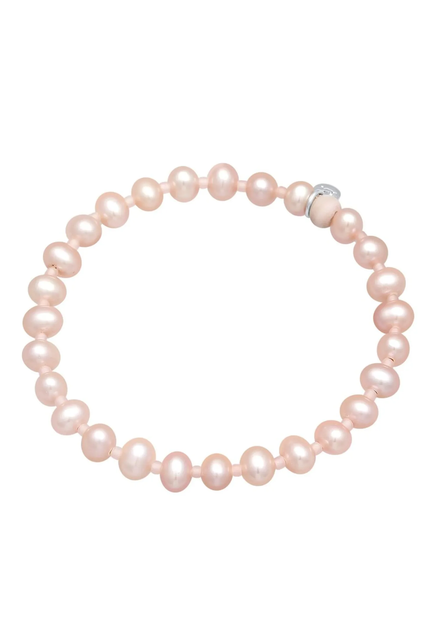 Elli PREMIUM Dames Kralen Roos Met Gekweekte Zoetwaterparels In 925 Sterling Zilver