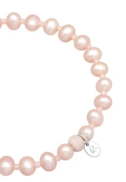 Elli PREMIUM Dames Kralen Roos Met Gekweekte Zoetwaterparels In 925 Sterling Zilver