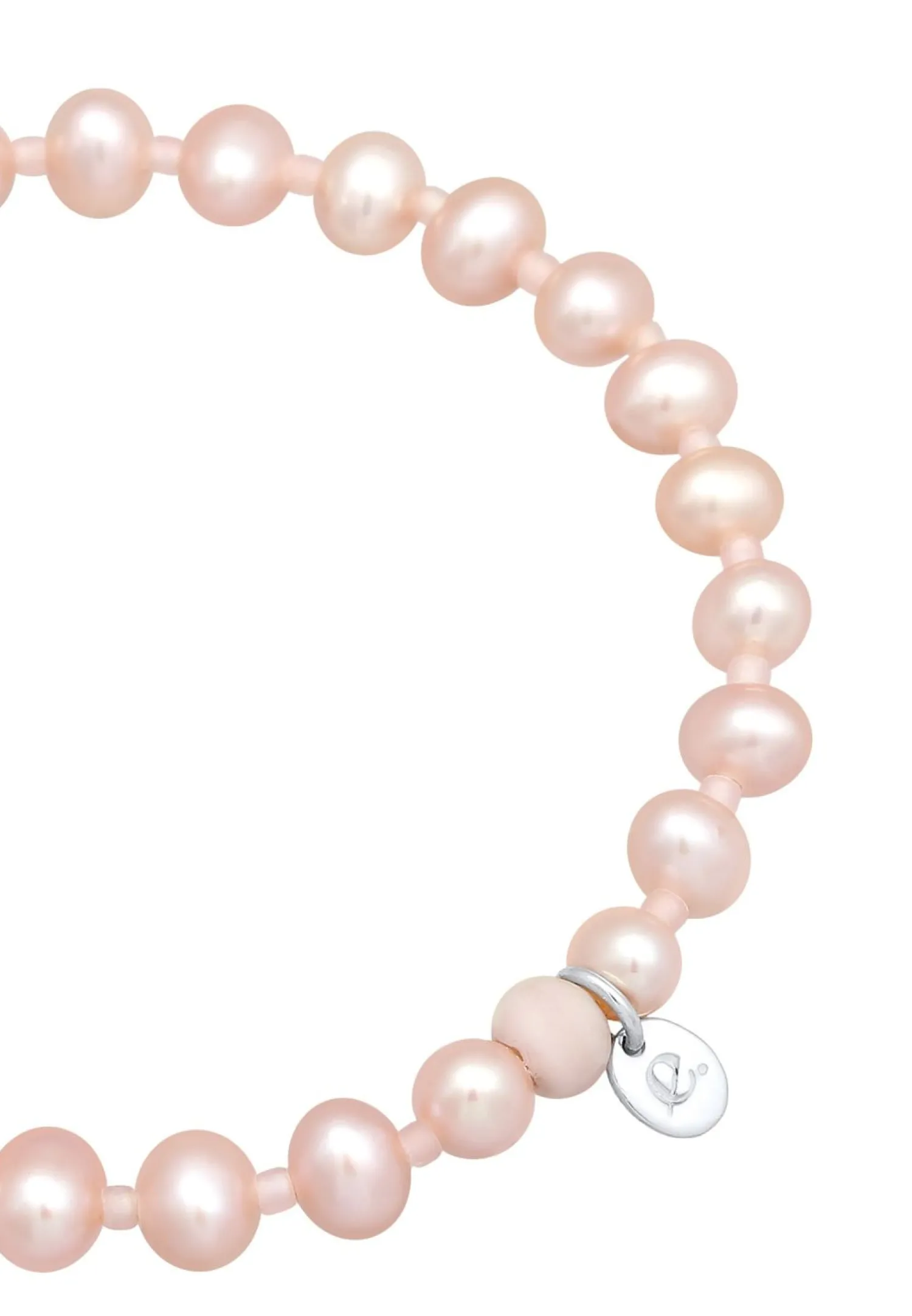 Elli PREMIUM Dames Kralen Roos Met Gekweekte Zoetwaterparels In 925 Sterling Zilver