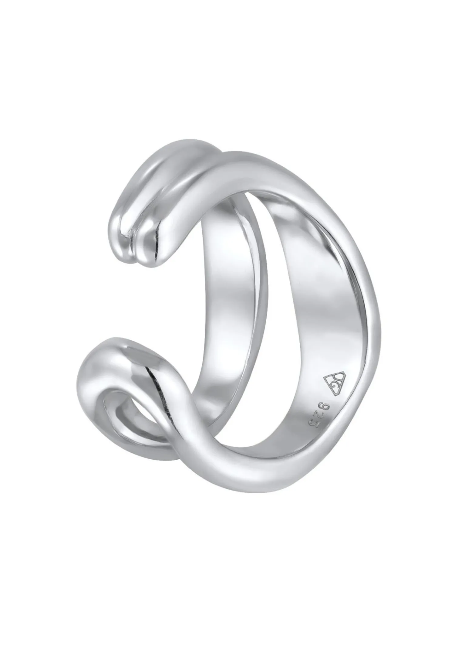 Elli PREMIUM Dames Oorklem Organisch Ontwerp In 925 Sterling Zilver