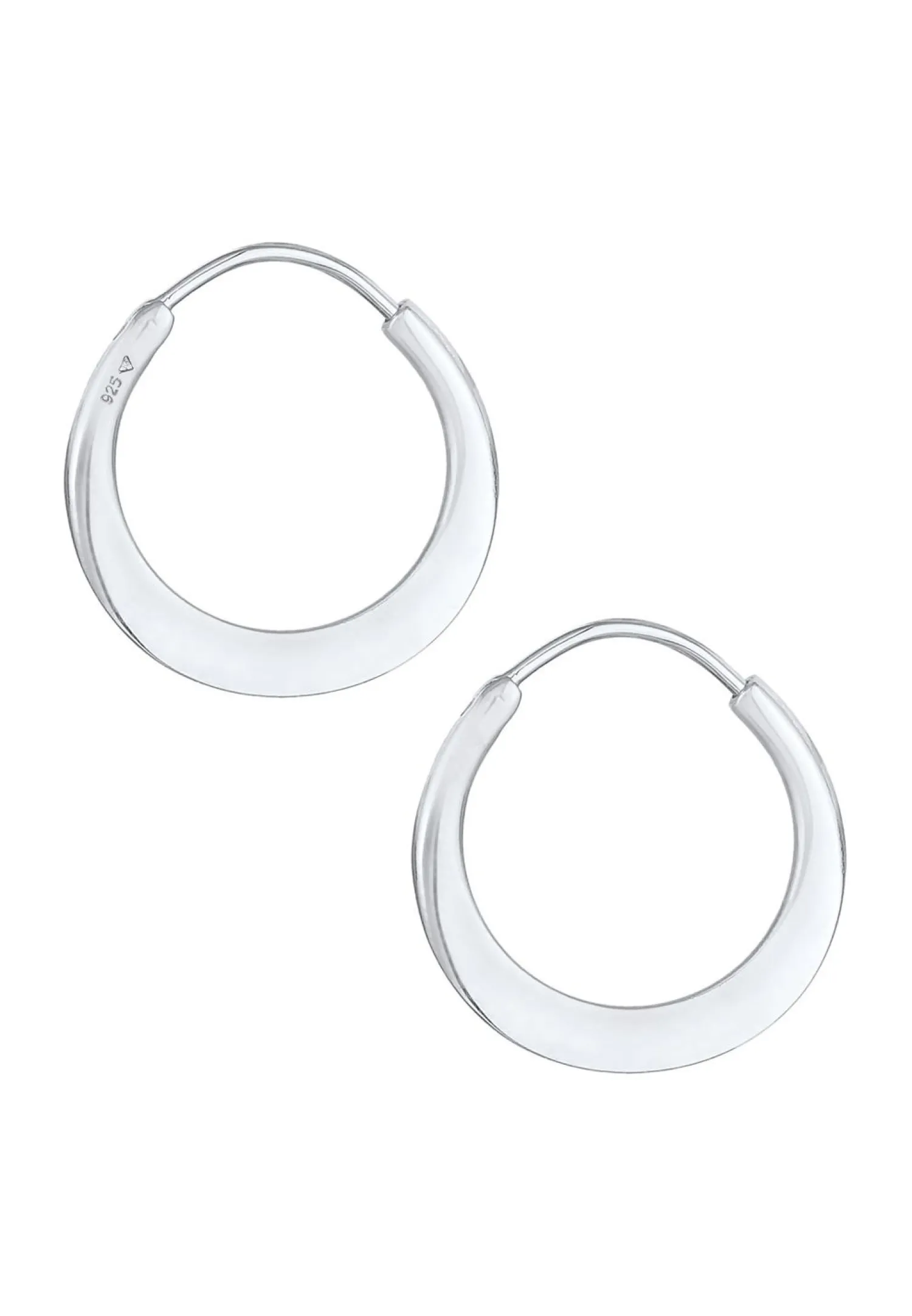 Elli PREMIUM Oorbellen Dames Creools Basis In 925 Sterling Zilver Verguld