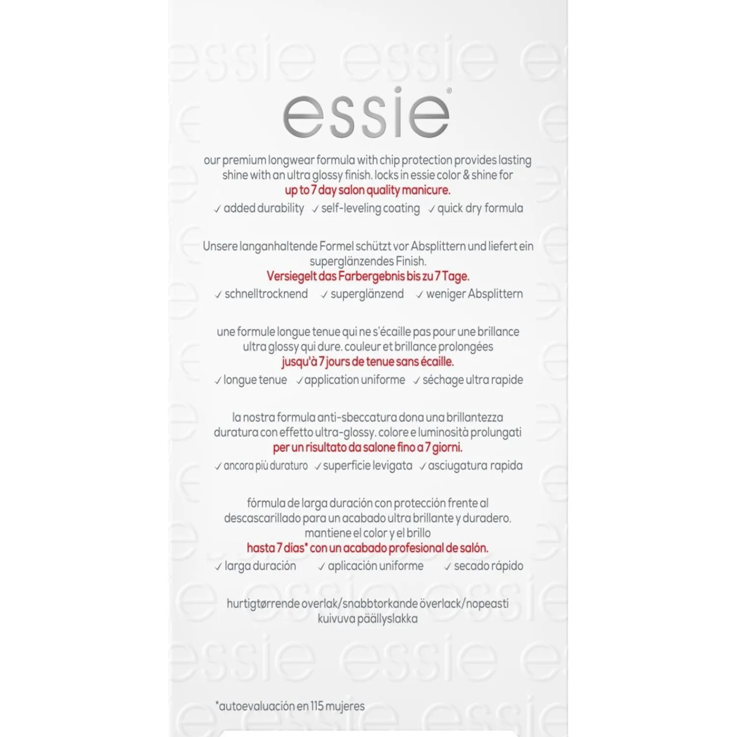 essie Base- & Topcoats Stay Longer - Langhoudende Topcoat