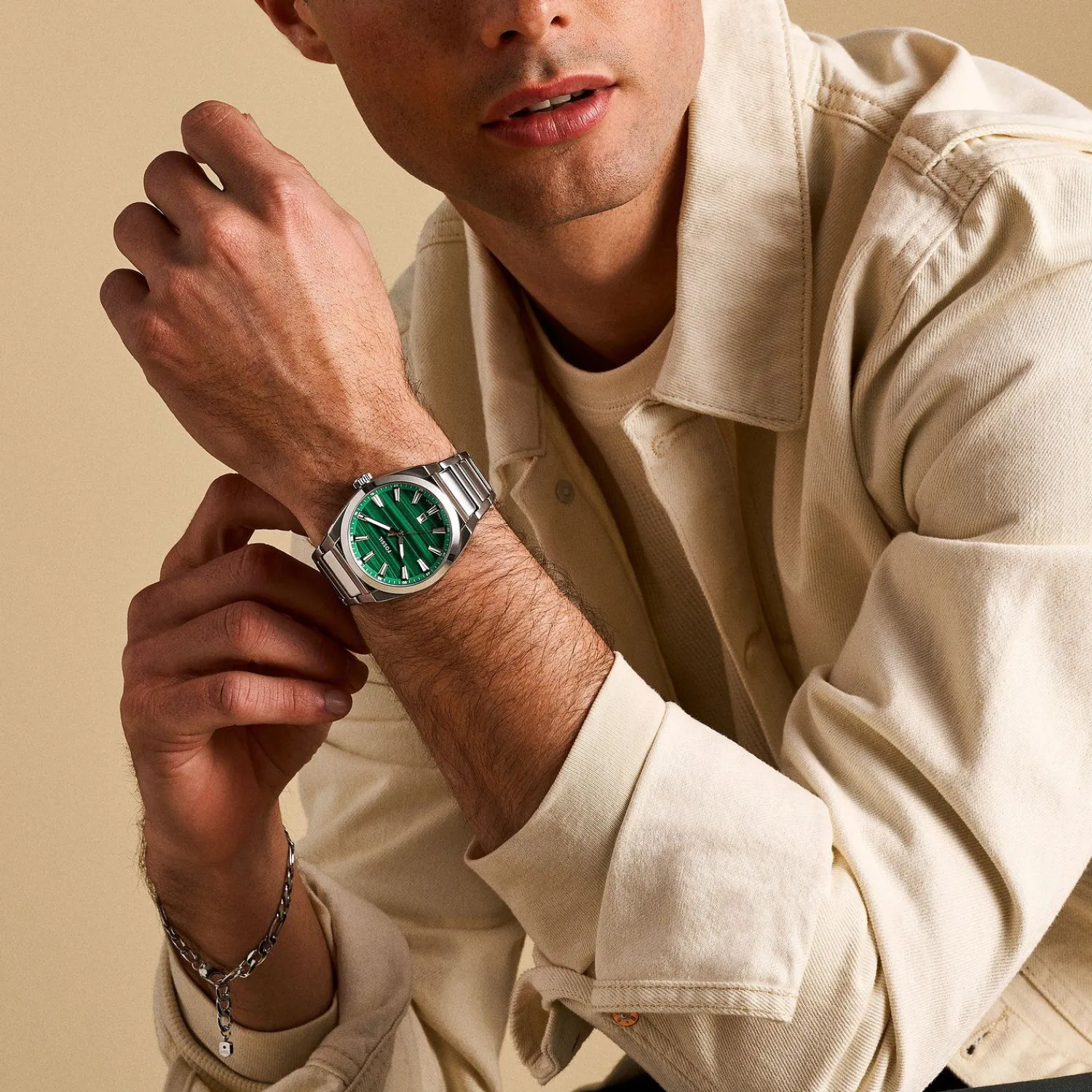 Fossil Herenhorloge Edelstaal