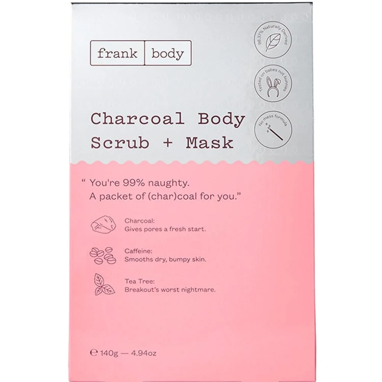 Frank Body Houtskoolscrub + Masker