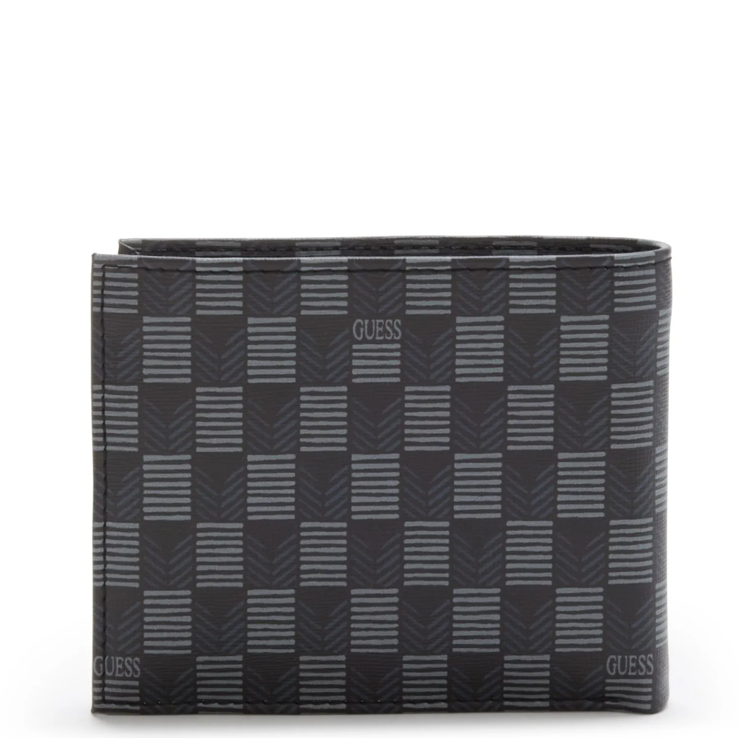 Guess Jet Set Heren Billfold Portemonnee Leer - Zwart