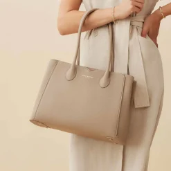 Isabel Bernard Honore Dames Handtas Leer - Taupe