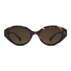 Vrouwen Isabel Bernard La Villette Rosaire Bruin Tortoise Ovale Zonnebril - Bruin/Havana/Tortoise