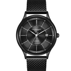 Joh. Rothmann Zelfopwindend Horloge Modern I. In Zwart Edelstaal In Zwart