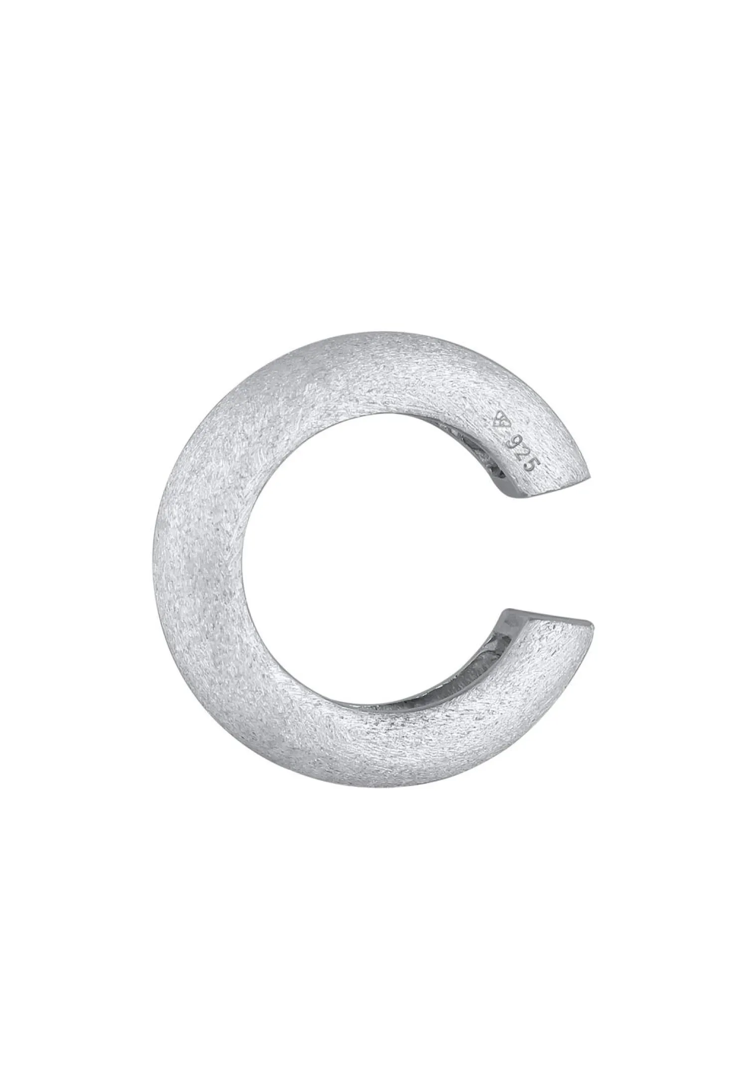 KUZZOI Heren Oorklem Basis Geborsteld In 925 Sterling Zilver