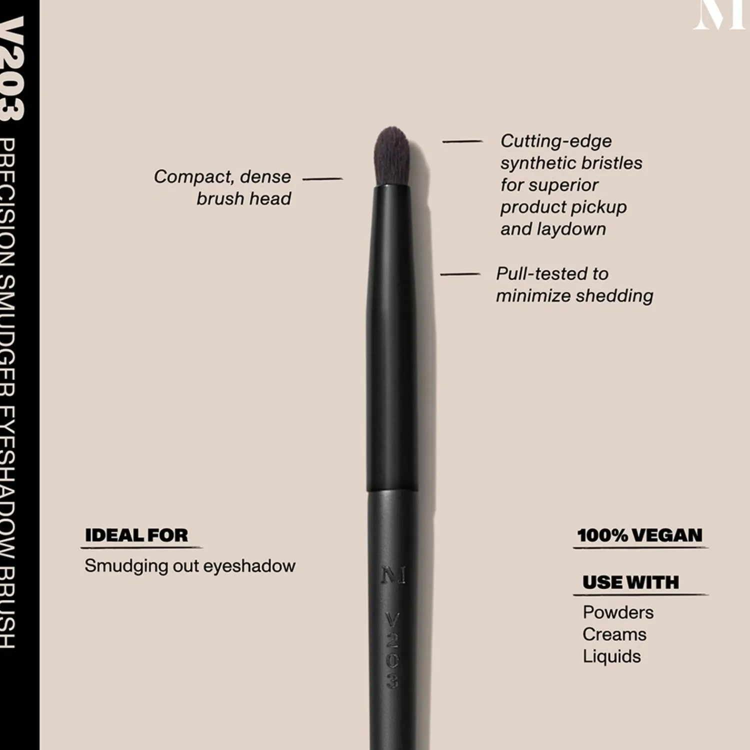 Morphe Vegan Pro Series V203 Precisie Uitveegpenseel Voor Oogschaduw