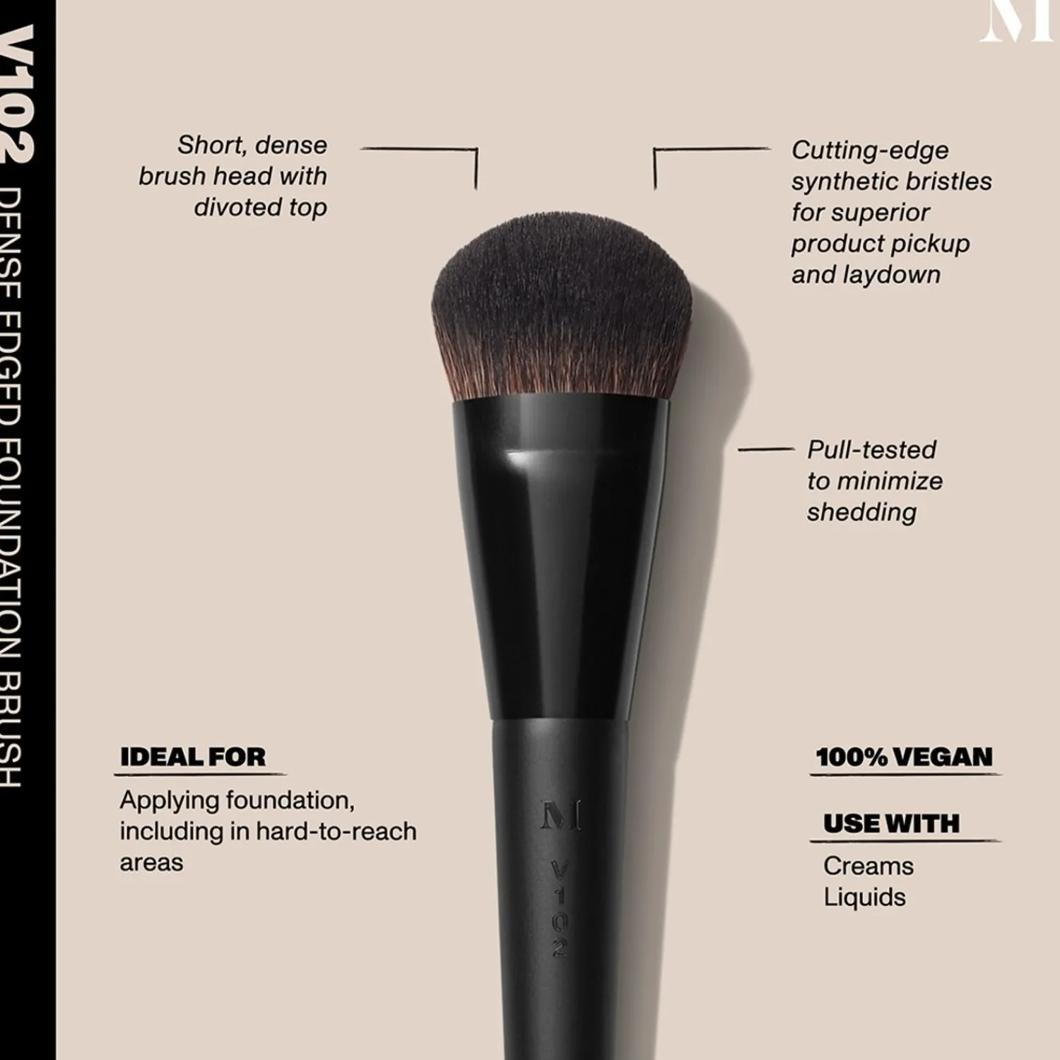 Morphe Vegan Pro Series V102 Foundationpenseel Met Compacte Randen