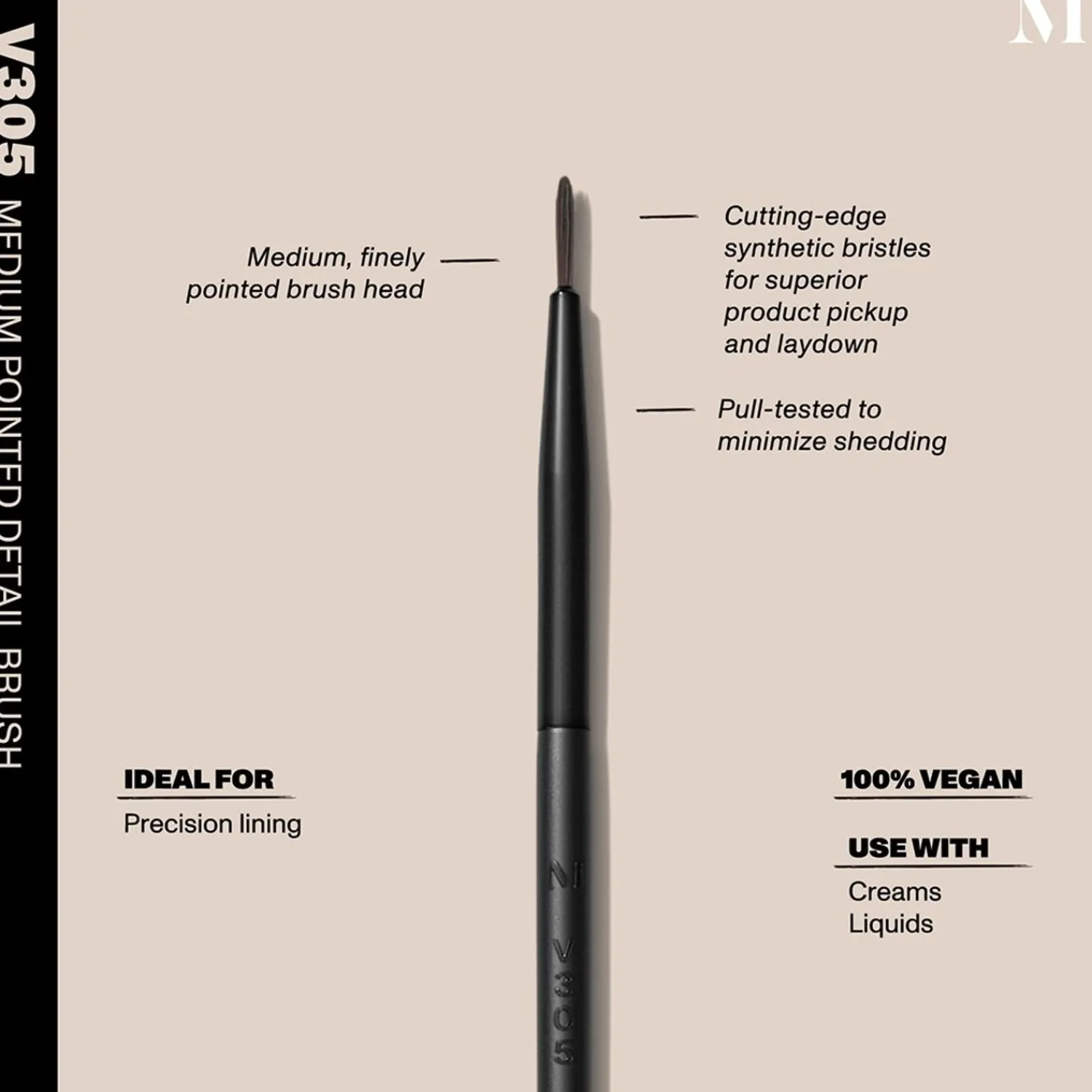 Morphe Vegan Pro Series V305 Puntig Medium Detailpenseel